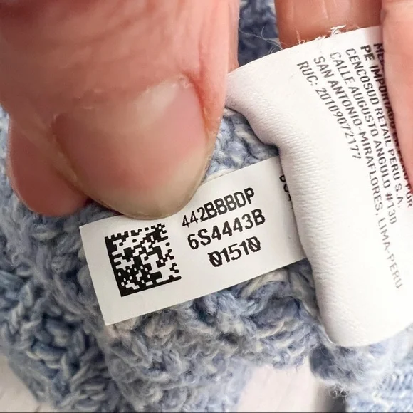 AMERICAN EAGLE Oversized Baby Blue Knit Crew Neck Sweater - Picture 10 of 16